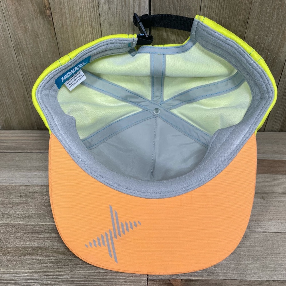 Hoka One One Time To Fly Colorblock Hat Adjustable Strap Back Cap Running - Picture 3 of 5